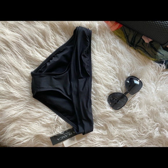 NWT La Blanca Hipster Bikini Swim Bottom - Size 4 - Black - Picture 4 of 8